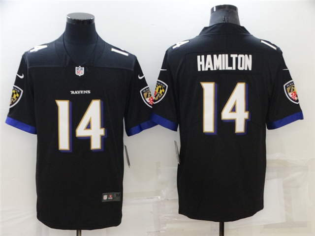 Baltimore Ravens #14 Kyle Hamilton Black Vapor Limited Jersey - Click Image to Close
